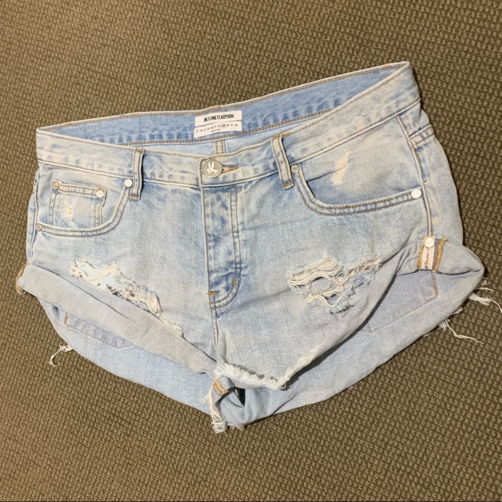 One by one teaspoon denim shorts